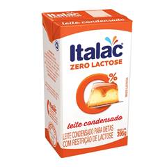 LEITE CONDENSADO ZERO LACTOSE ITALAC 395