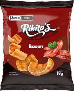 SALGADINHO RIKITOS SABOR BACON 18G